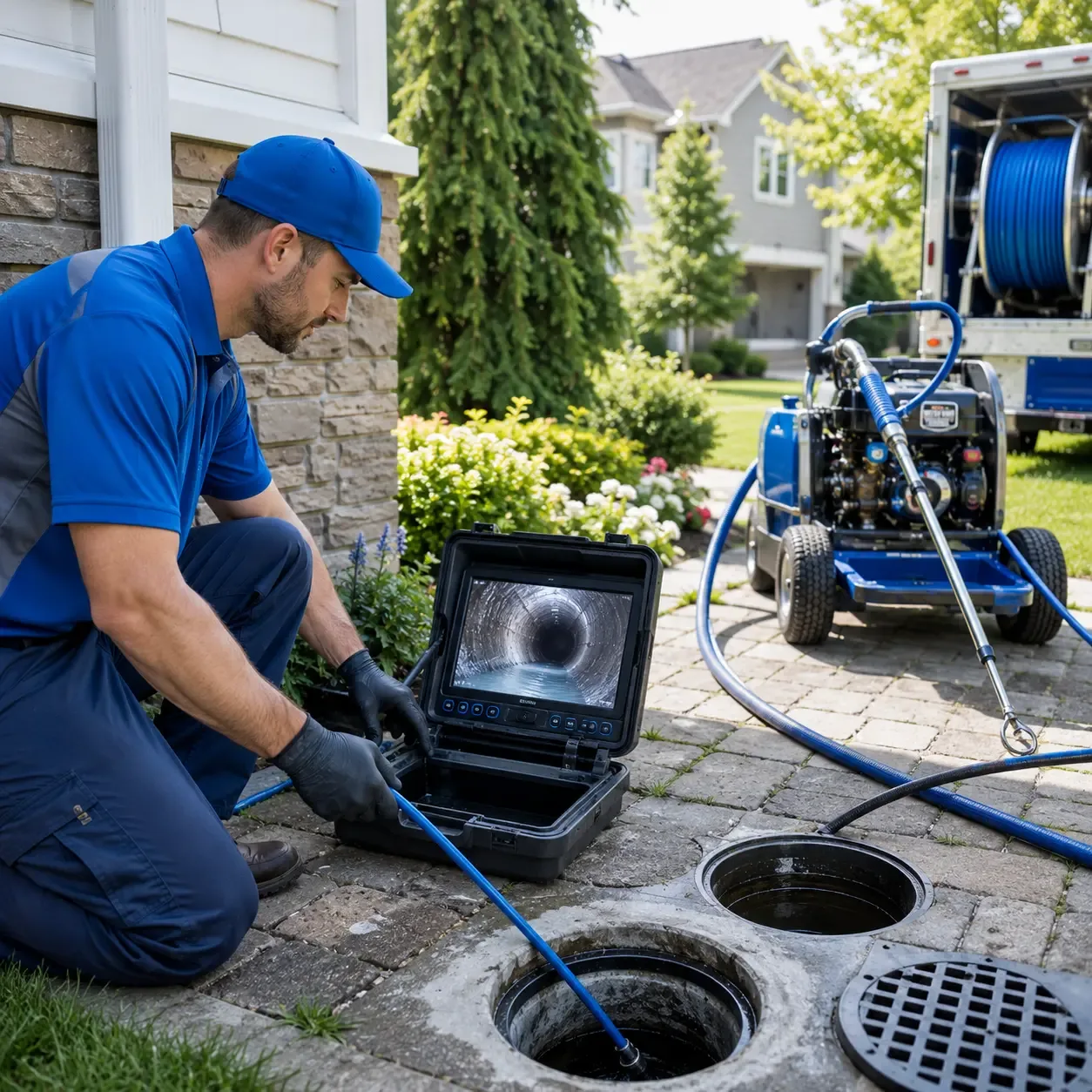 Outdoor drain cleaning professionals serving New Milford, NJ