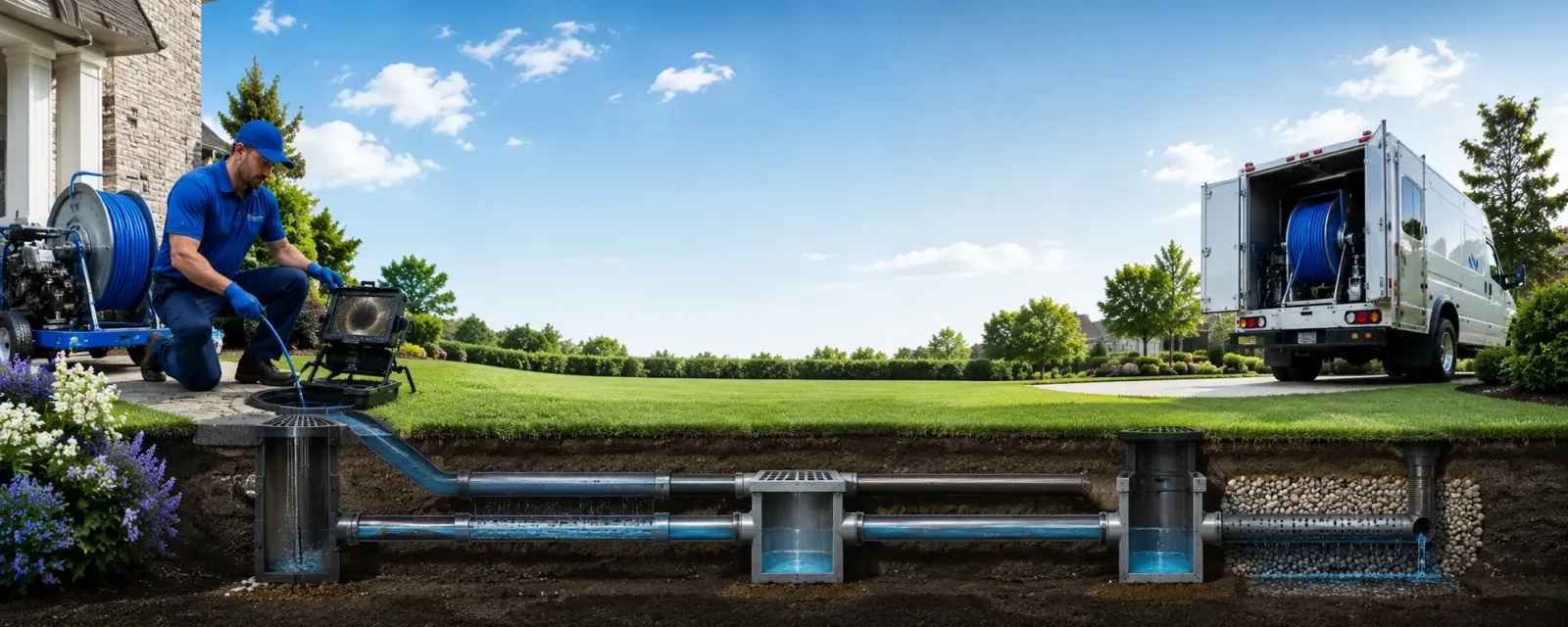 Outdoor drain cleaning information for New Milford, NJ